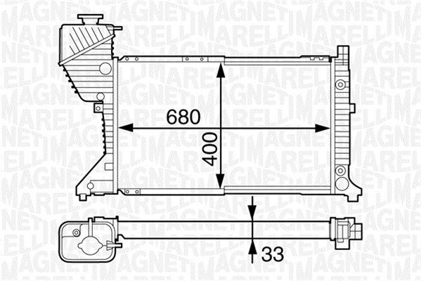 MAGNETI MARELLI Radiators, Motora dzesēšanas sistēma 350213123200
